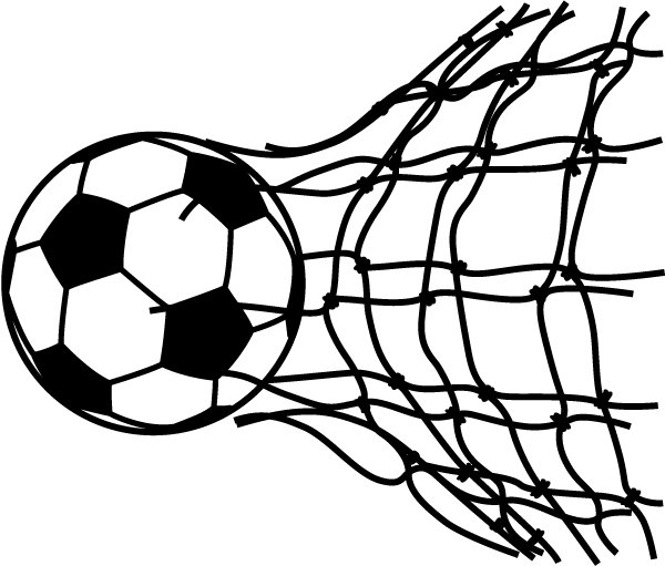 soccer goal clip art black and white