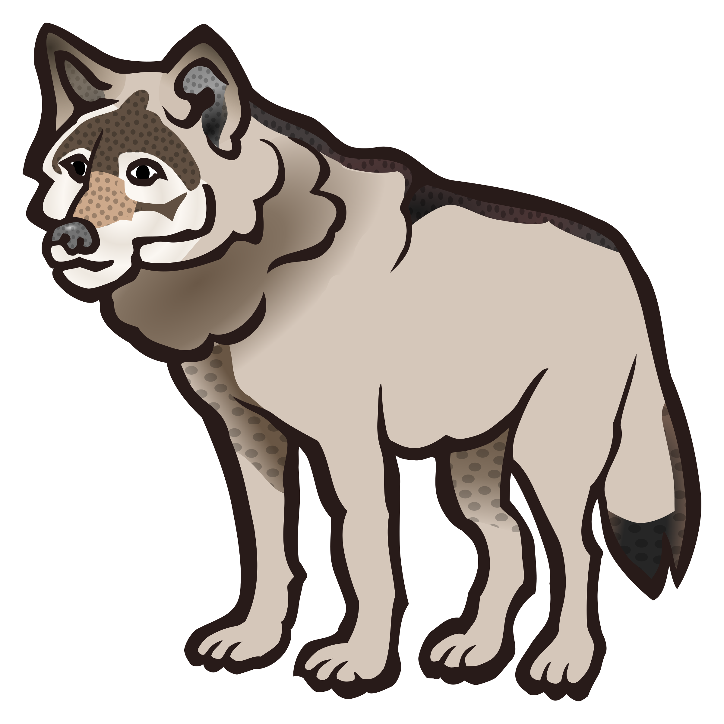 Clipart wolf coloured