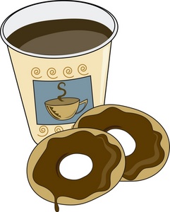 Coffee and donuts clipart free clipart images