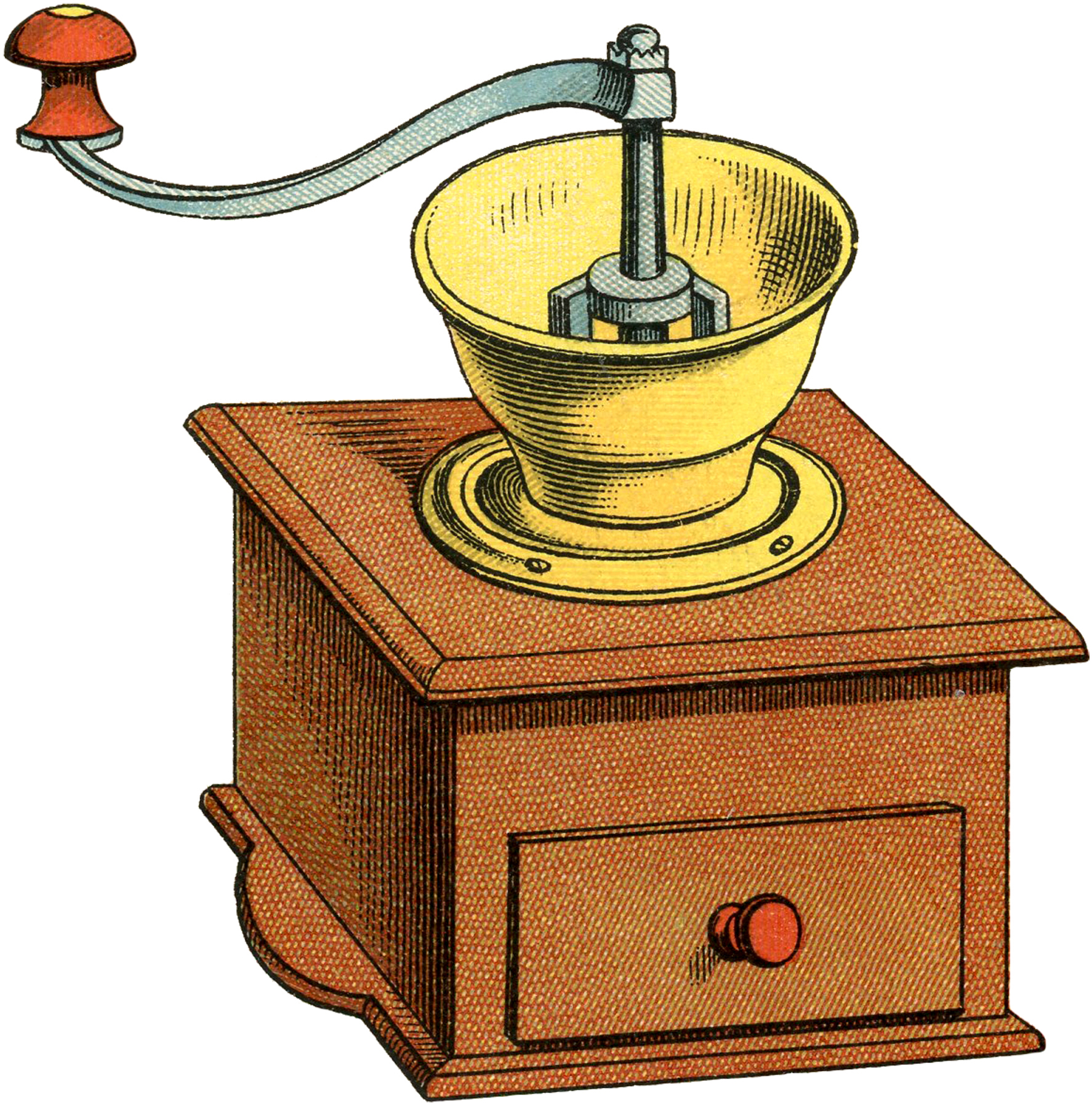 Coffee grinder clip art the graphics fairy
