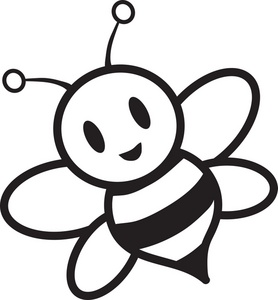 Cute bee clipart black and white free clipart images