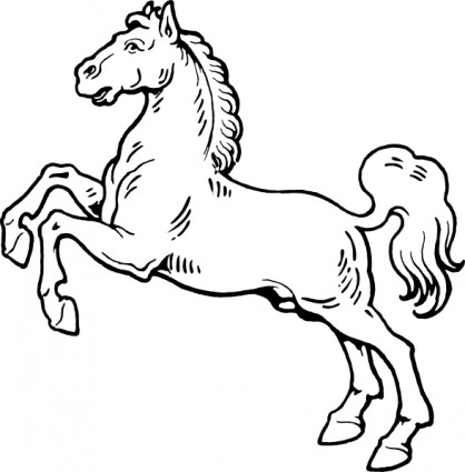 Cute horse clipart black and white free clipart