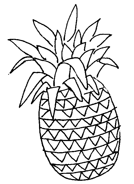 Cute pineapple outline free clipart images - Clipartix