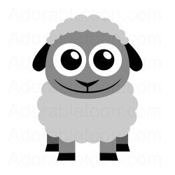 Cute sheep clipart from adorabletoon com la ferme