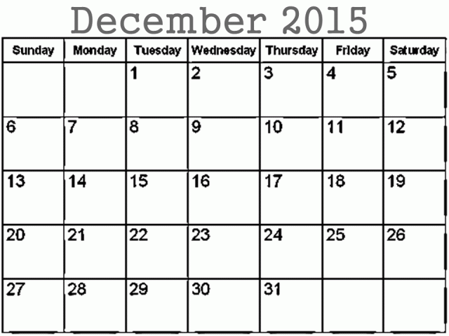 December 5 calendar clipart