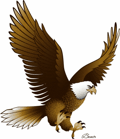 Eagle clip art with raised wings free clipart images 2