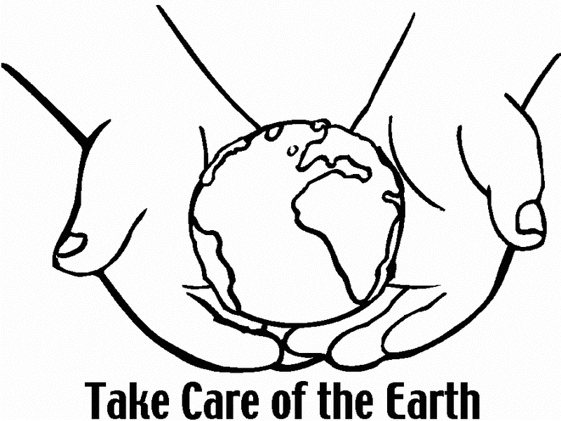 Earth day clip art for kids pictures black and white 6