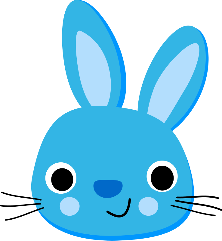 Easter bunny face clipart images