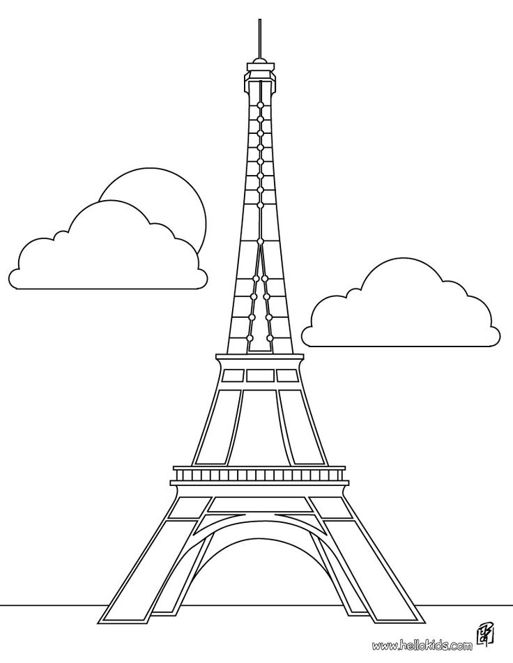 Eiffel tower coloring pages and stencils clip art wallhi com