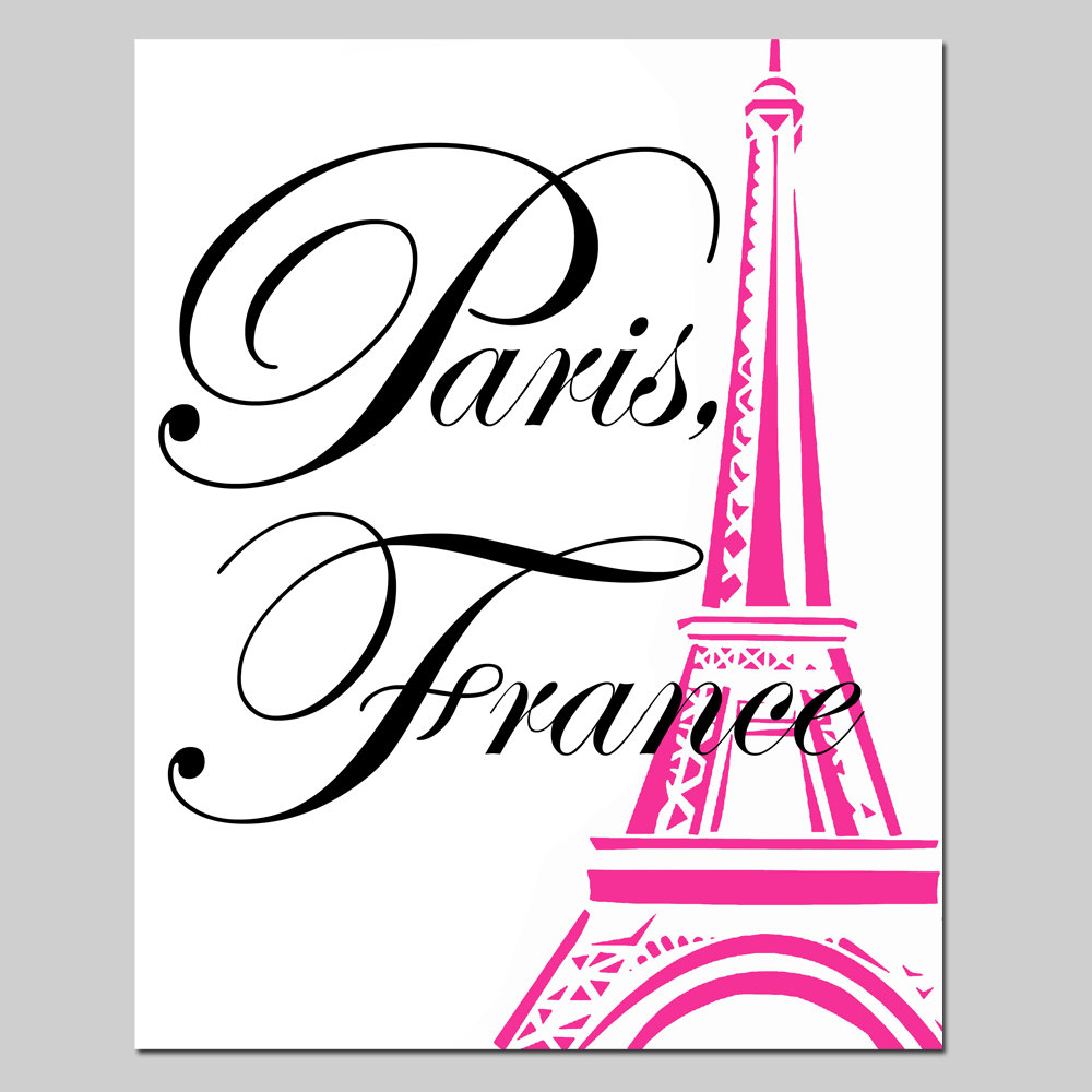 Eiffel tower pink wallpaper clipart