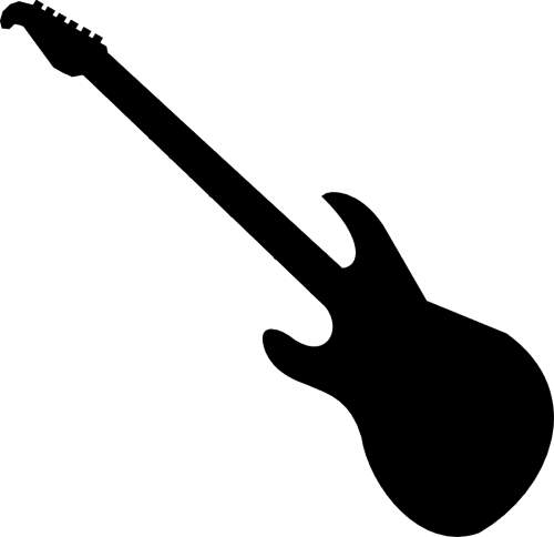 Electric guitar clipart black and white free 3