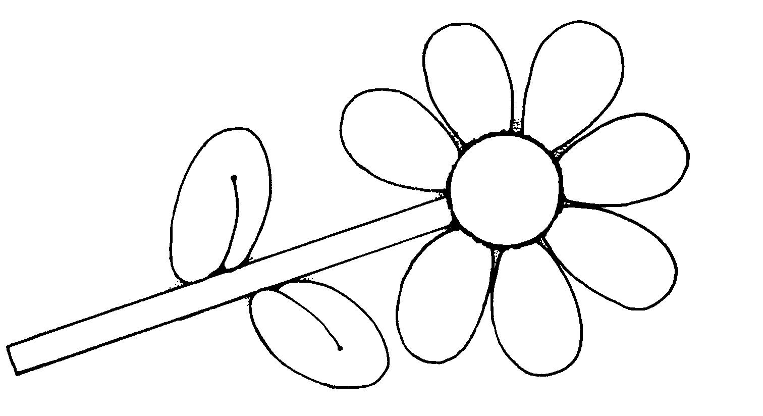 Flower clipart black and white clipartion com 2