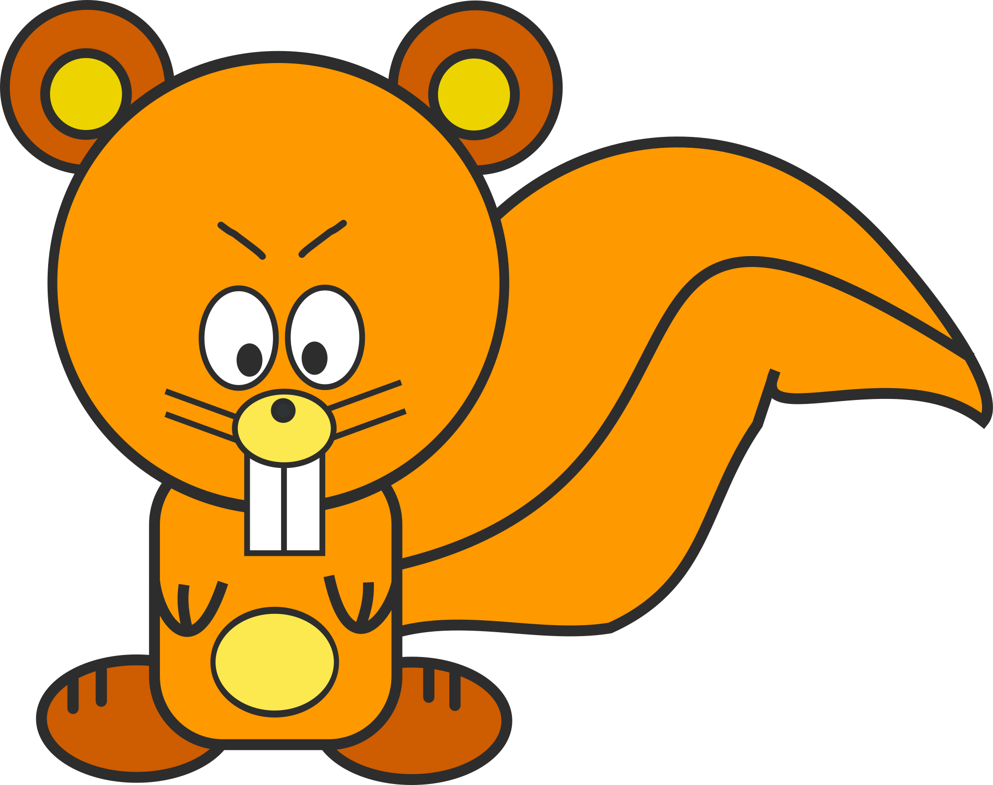 Free cartoon squirrel clipart clipart image clipartcow