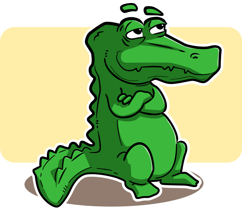 Free clip art alligator clipart 2 clipartbold