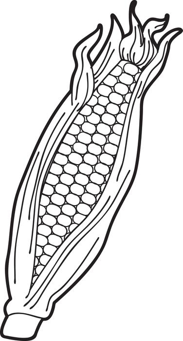Free corn clipart coloring pages