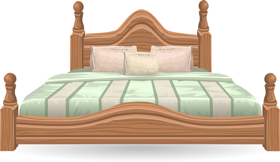 Free large elegant bed clip art