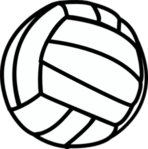 Free volleyball clipart black and white free