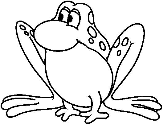 Frog clipart black and white 2
