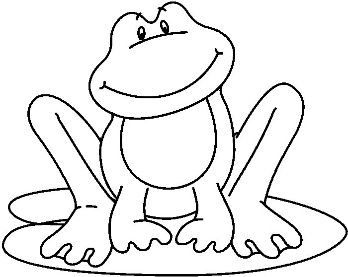 Frog clipart black and white 3