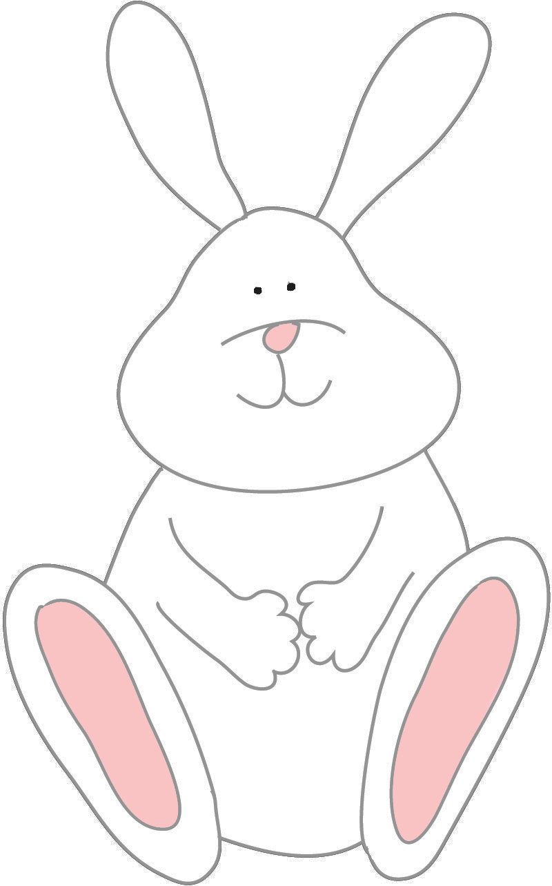 Funny easter bunny clipart 2