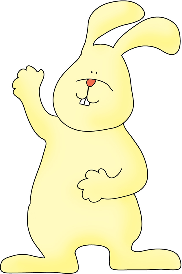 Funny easter bunny clipart