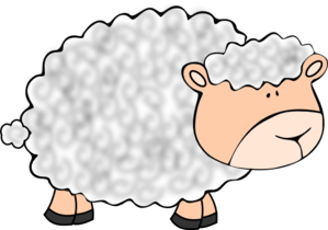 Fuzzy sheep clip art vector