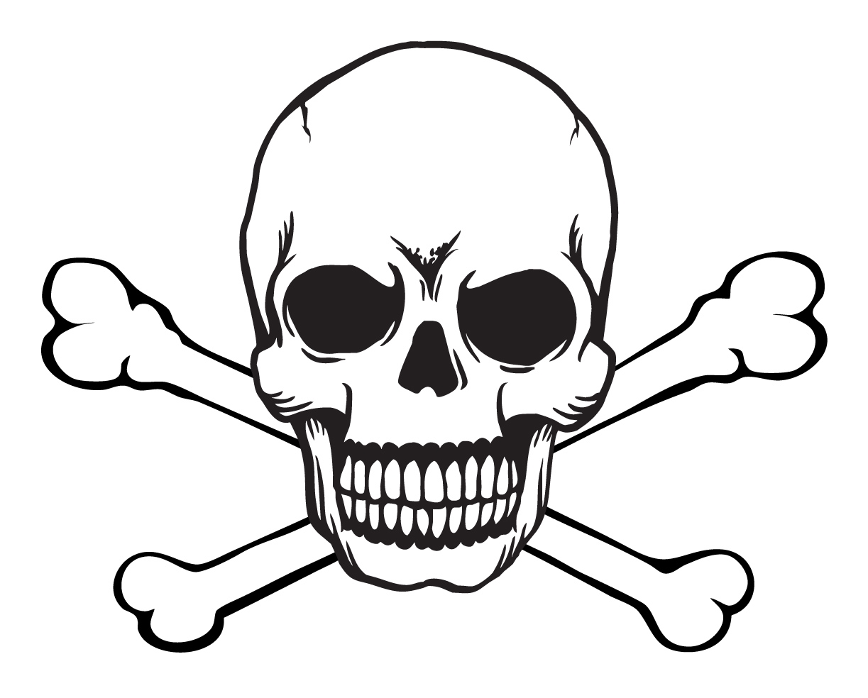 Gallery for clip art of skull and cross bones clipartbold