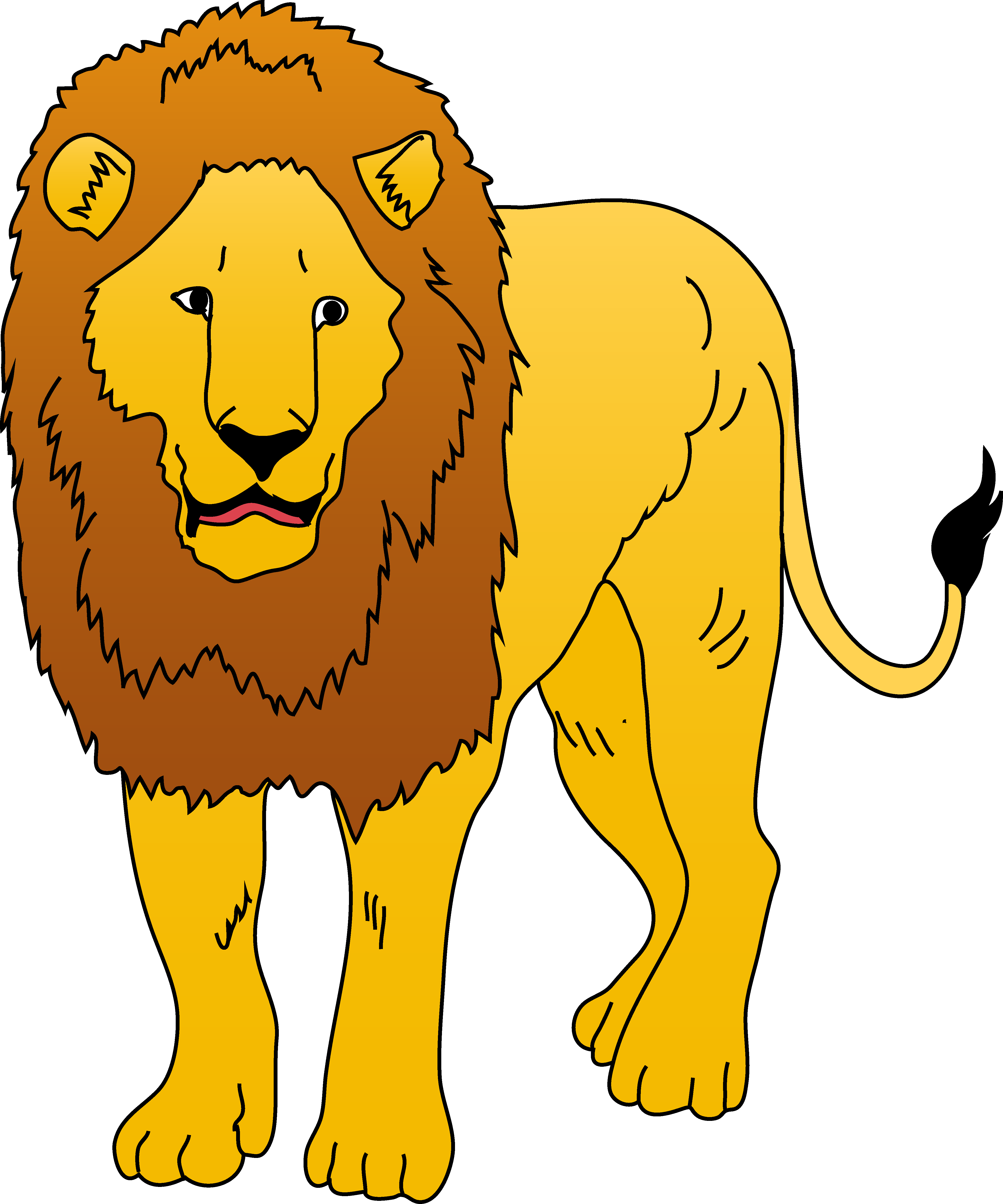 Golden lion clipart illustration free clip art