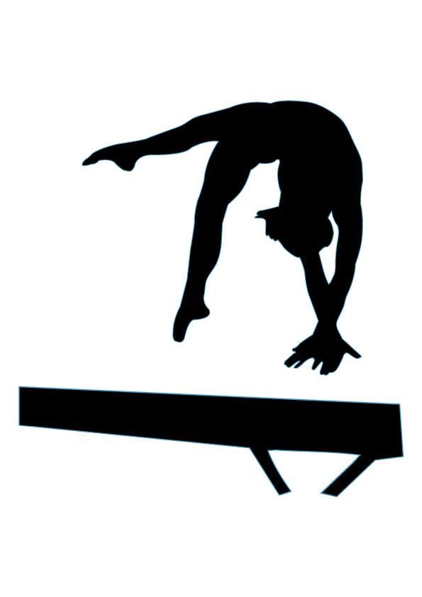Gymnastics clipart boy on balance beam gymnastic clipart