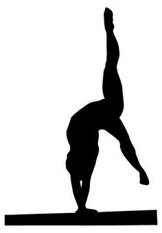 Gymnastics silhouettes on gymnastics silhouette and cliparts