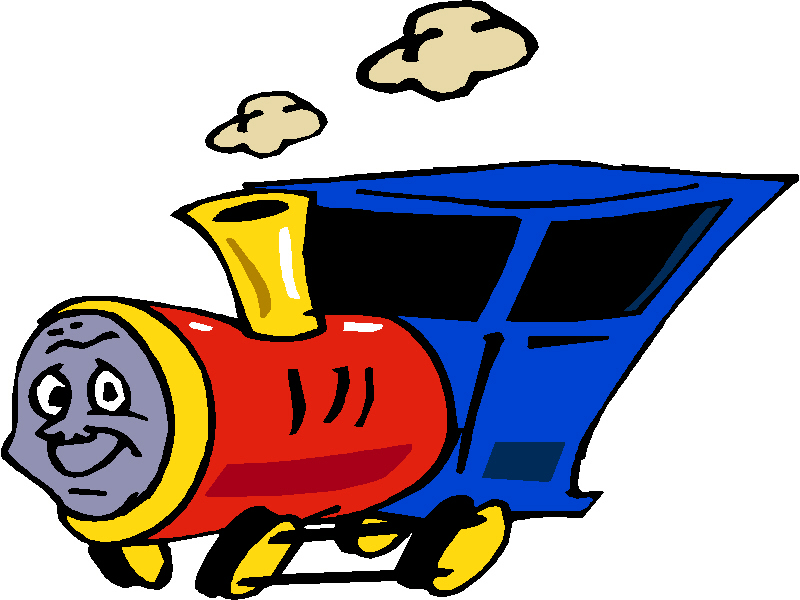 Happy trains clipart