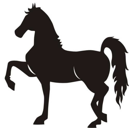 Horse clip art black and white silhouettes free 2