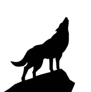 Howling wolf silhouette psd clip art inspirations for art quilts