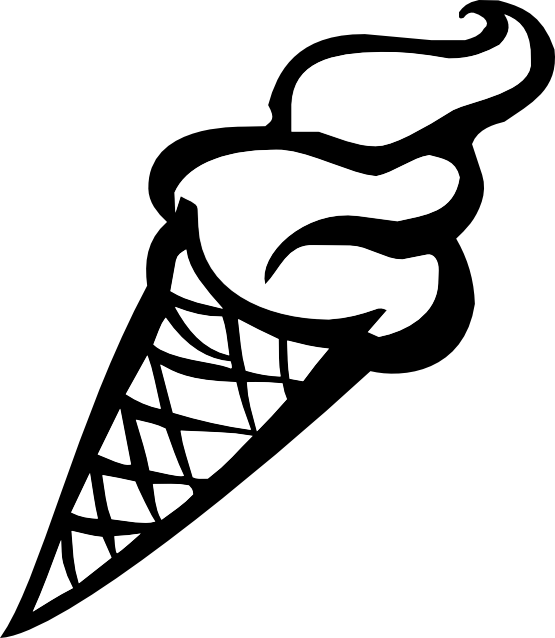 Ice cream clipart black and white 0 clipartcow