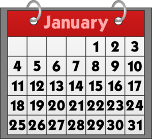 January calendar clipart dromfil top