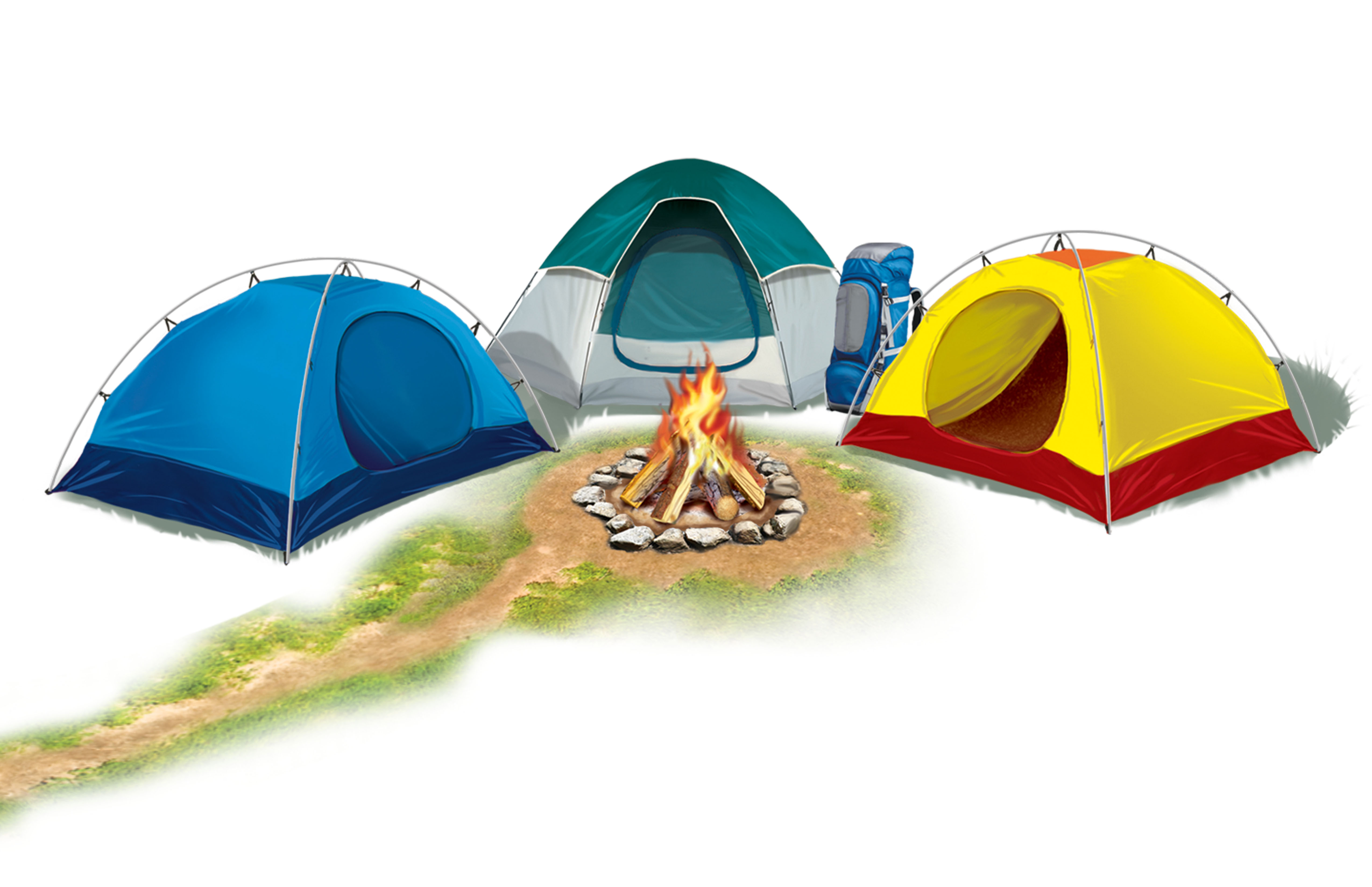 Kids camping clipart dromfib top