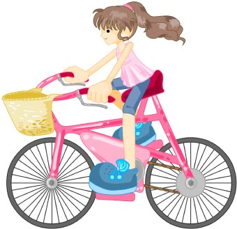 Kids riding bikes clipart free clipart images 3