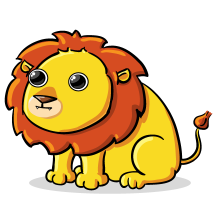 Lion image clip art free vector art