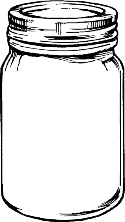 Mason jar clip art with flowers image 1