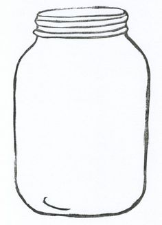 Mason jar with flowers clipart black and white mason jar printable 2