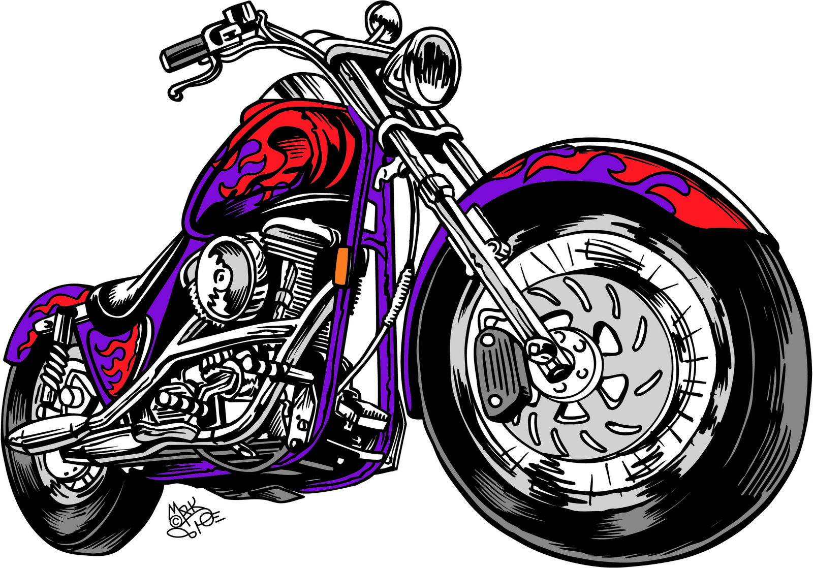 Motorcycle clipart black and white free clipart 2
