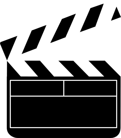 Movie clipart black and white 4