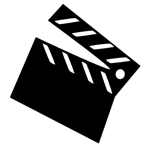 Movie clipart black and white