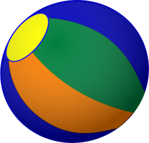 Multi color beach ball vector clip art
