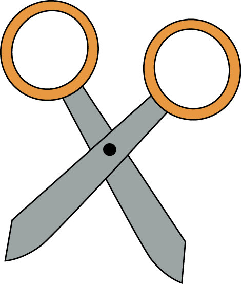 Orange scissors clip art orange scissors vector image
