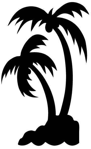 Palm tree clip art silhouette free clipart images