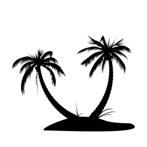 Palm tree silhouette free clipart images 2
