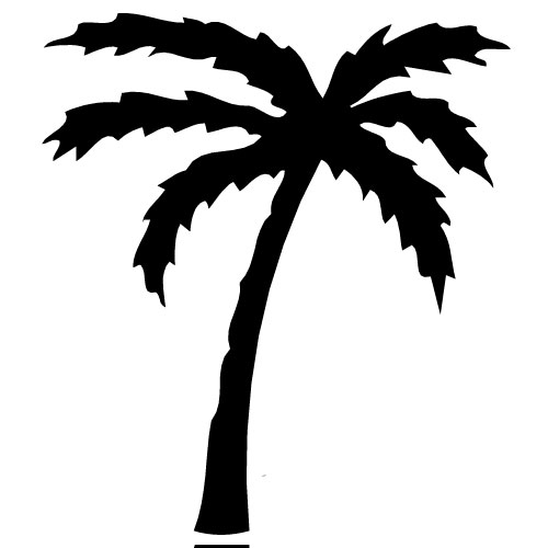 Palm tree silhouette free clipart images