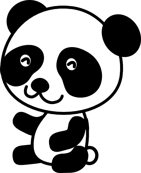Panda head clipart free clipart images