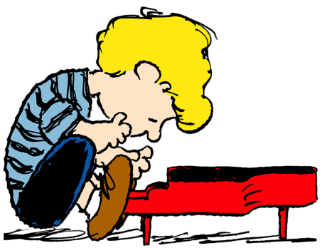 Peanuts piano clipart